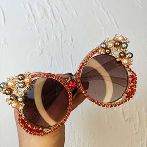 Gafas de Sol de Moda 2023, Lujosas, Extra Grandes, con Diamantes, Protección UV400, Estilo Ojo de Gato, para Mujer - Product Image 2