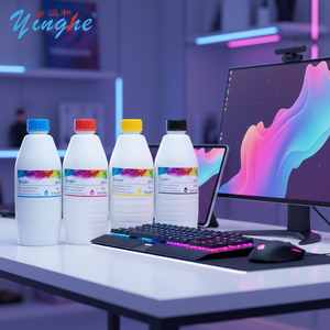 Encre numérique à base d'eau haute densité de qualité supérieure, blanche, 1 litre, pour imprimantes I3200 XP600 - Product Image 1