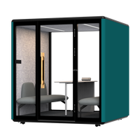 Cabine insonorisée modulaire moderne en alliage d'aluminium avec éclairage LED pour l'école, la maison ou le bureau - Conception isolée, garantie de 5 ans