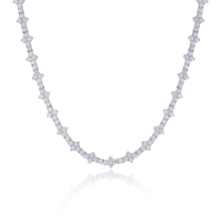 Collier Tennis en Argent 925 avec Pierres Scintillantes GRA Moissanite pour Bijoux de Mode de Luxe Collier de Bijoux de Mode