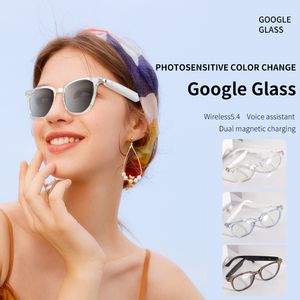 Gafas Inteligentes Bluetooth Ultraligeras de 29g, Totalmente Transparentes, Anti Luz Azul, Fotocromáticas, Táctiles, Autoemparejamiento, Traducción por IA, Protección UV, para Deportes al Aire Libre - Product Image 1