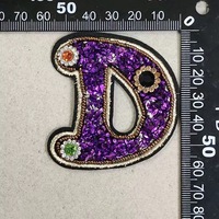 En gros, Patch Alphabet en Strass 26 Lettres, Badge à Paillettes Scintillantes, Applique Thermocollante Personnalisée en Perles de Cristal, Luxe pour Veste, Sac, DIY