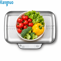 Timbangan Makanan Dapur Stainless Steel Mudah Dibersihkan Sensor Sentuh Layar LED Putih Timbangan Elektronik untuk Memasak