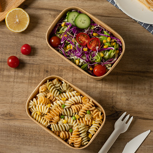 Tazones de Papel Kraft Desechables Ecológicos con Impresión Personalizada, 24 oz, con Tapa, Biodegradables, Compostables, Aptos para Microondas, para Sopa y Ensalada - Product Image 4