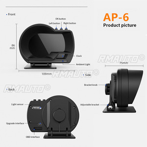 อินเทอร์เฟซจอแสดงผลรถยนต์ Universal Car 9 ระบบคู่ HUD OBD GPS พร้อมระบบนำทาง วัดความเร็ว ระบบเตือนความเร็วเกินกำหนด - Product Image 4