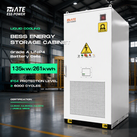Système de stockage d'énergie à batterie LiFePO4 C&I 135 kW 261 kWh, armoire BESS extérieure à refroidissement liquide pour l'équilibrage des pics de consommation en usine et l'alimentation de secours