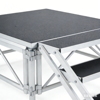 Scène pliable en alliage d'aluminium pour mariage, DJ, concerts de musique, scène portable à montage simple, TUV pour expositions, mariages