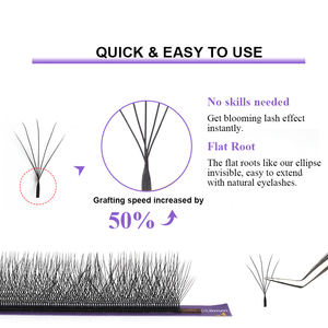 SP ขนตาปลอม0.07มม. ขนตา5DW ใบ <span class=keywords><strong>meple</strong></span> C D L M ความยาวต่างกันคาเมลเลีย5D W-shaped - Product Image 2