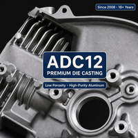 Boîtier de carter en aluminium moulé sous pression 3KW ADC12, usiné CNC, directement de l'usine, ±0.02mm, pièces OEM pour générateur onduleur 3-3.5KW
