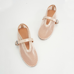 <span class=keywords><strong>Scarpe</strong></span> da Ballo Ballerine con Rete Traforata OEM ODM, Nuovo Design con Suola in Gomma e Fibbia a Strato Singolo per <span class=keywords><strong>Donne</strong></span> - Product Image 5