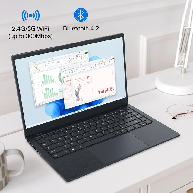 8GB DDR4 256GB Intel N4000 Computer PC 14inch Student Laptop Personal and Home Laptops Business Education