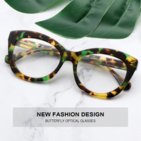 2023 à la mode Cat Eye Acétate Optique Lunettes Cadres Rétro Myopie Lunettes pour Femmes