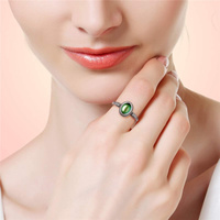 YFN Fine Jewelry Bague femme humeur réglable en argent sterling 925 pierre colorée