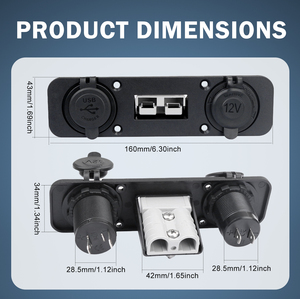 <span class=keywords><strong>CHSKY</strong></span> Chargeur de voiture étanche double USB et lecteur de carte SD, adaptateur d'alimentation 3.1A 12-24V pour prise allume-cigare avec prise pour téléphone - Product Image 5