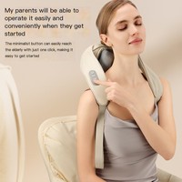 Masseur portable pour les épaules et le cou, coussin de massage chauffant Shiatsu, idéal pour le bureau, la maison et les voyages