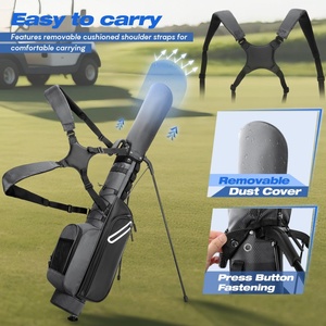Bolsa de <span class=keywords><strong>Golf</strong></span> Ligera con Diseño Compacto, Doble Correa Acolchada, Cubierta Impermeable y Bolsillos para Accesorios - Product Image 3