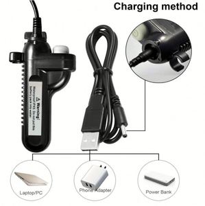 Compact Pump With Detachable Usb Rechargeable Battery, Handheld Outdoor Head <b>Portable</b> <b>Camping</b> <b>Shower</b> - Product Image 3