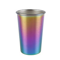 304 tasses à bière en acier inoxydable tasses à vin gobelet à café thé lait tasses maison Portable métal tasses à eau Double paroi tasse