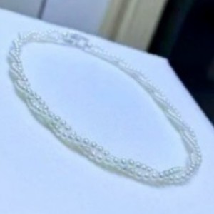 Collier de perles d'eau douce naturelles de haute qualité 3-8 mm Argent écrasé avec chaîne en argent S925 Vente en gros - Product Image 2