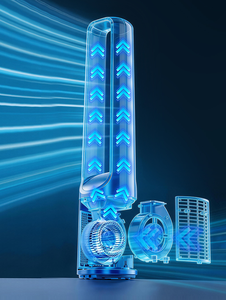 Geräuschloser Kunststoff-Turmventilator Blattloses Design Mechanische Steuerung Energiesparender Luftkühler Oszillierender Elektroventilator für Zuhause und Büro - Product Image 6