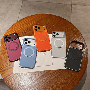เคสหนัง PU ทอลายสัมผัสนุ่มแบบแฟชั่น สำหรับ iPhone 18 Pro Max 14 15 16 17 Pro Max พร้อมขาตั้งแม่เหล็กหมุนได้ ป้องกันการกระแทก - Product Image 2
