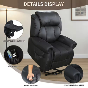 Fauteuil inclinable <span class=keywords><strong>de</strong></span> cinéma surdimensionné et fonctionnel en cuir marron 175° pour personnes âgées, idéal pour le salon – Approvisionnement direct usine - Product Image 3