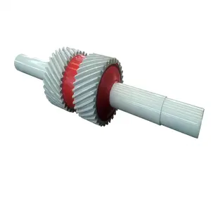 34XH3M Double Helical big pinion shaft Long Metal Transmission Main Forged Machining Steel herringbone large Gear Shaft