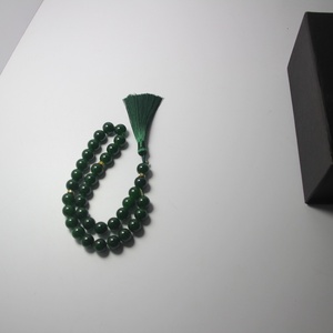 YASEEN Tasbih Étnico Brillante a Rayas de Ágata Artificial, 12mm, 33 Cuentas, Ligero, Portátil, Accesorio Diario Musulmán para Dhikr - Product Image 1