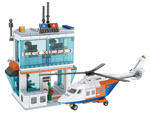 PANDAS 663 pièces ensemble de blocs de construction éducatifs cadeau d'anniversaire pour les 5-7 ans modèle en plastique jouet de <span class=keywords><strong>camion</strong></span> de pompiers et de caserne de pompiers - Product Image 4