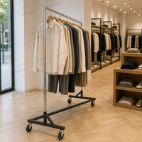Kainice Nestable Z Rack, présentoir à vêtements commercial robuste en métal sur roulettes pour magasin de détail
