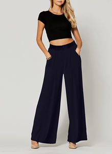 <span class=keywords><strong>Pantaloni</strong></span> <span class=keywords><strong>Eleganti</strong></span> da <span class=keywords><strong>Donna</strong></span> a Vita Alta e Gamba Larga, <span class=keywords><strong>Pantaloni</strong></span> Lunghi alla Moda, <span class=keywords><strong>Pantaloni</strong></span> Larghi da Ufficio per Signore - Product Image 6