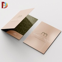 Porte-documents A3/A4 personnalisé avec logo de la marque Fangda, deux pochettes, dossier de documents, reliure de prospectus, impression sur papier couché