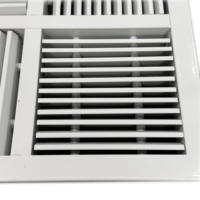 Diffuseur d'air carré moderne détachable pour plafond HVAC, grille de sortie d'air multidirectionnelle en plastique et aluminium