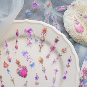 40 pcs/pack PET Sticker Pack Bijoux <span class=keywords><strong>Fantasy</strong></span> <span class=keywords><strong>Illustration</strong></span> Series <span class=keywords><strong>Fantasy</strong></span> Butterfly Handbook Cuca Support décoratif - Product Image 2