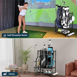 Soporte Grande para Bolsas de Golf, Estante para Accesorios, Almacenamiento de Pelotas, Soporte para Guardar Bolsas de Golf en el Garaje - Product Image 5