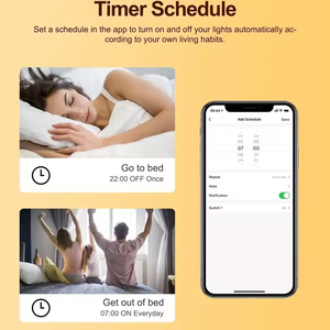 Interruptor Atenuador de Luz LED Inteligente WiFi, Control Remoto por Aplicación Smart Life/Tuya, Interruptor de 1/2 Vías, Compatible con Alexa <span class=keywords><strong>Echo</strong></span> y <span class=keywords><strong>Google</strong></span> <span class=keywords><strong>Home</strong></span> - Product Image 6