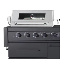 Barbecue en acier inoxydable commercial pour restaurant en plein air