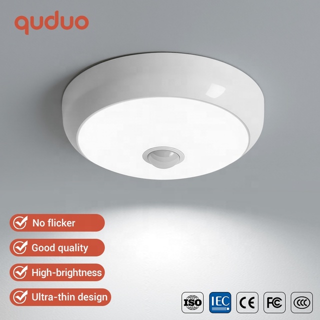 New Design Commercial Office Hotel Home Human Sensor White Iron 7W 12W 15W Ceiling Surface Mounted LED Down Light