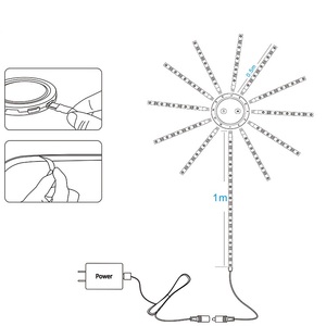 Décoration de Noël Symphony Lights : Barre lumineuse LED musicale multicolore à effet d'eau courante avec Bluetooth - Product Image 2