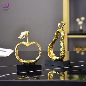 Ornamen logam Cahaya Modern mewah, dekorasi rumah kreatif Amerika Model buah <span class=keywords><strong>apple</strong></span> pir dekorasi artefak logam - Product Image 1