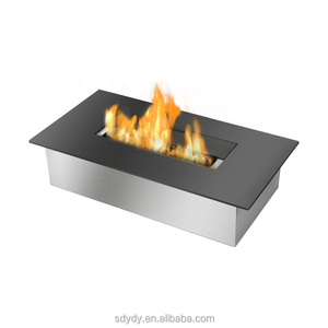 12/24/36/48インチモダンインテリジェントステンレス鋼電気暖炉シルバーブラック自動バイオエタノールインサート (WiFi付き)-金属 - Product Image 2