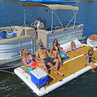 Plateforme flottante gonflable à bas prix, ponton de loisirs à double couche, quai personnalisé pour bateau