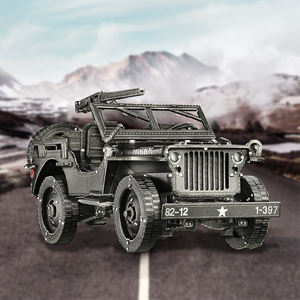 <span class=keywords><strong>Piececool</strong></span> le Willys MB Puzzle en métal 3D Véhicule utilitaire tout-terrain vintage Artisanat décoratif Cadeau pour adultes et enfants - Product Image 5