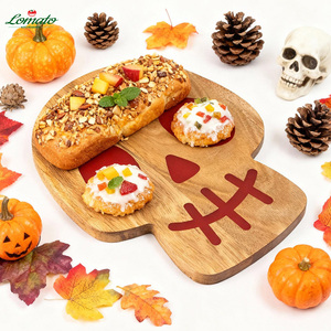ชุดถาดไม้ลายฮาโลวีน รูปฟักทองและผี ทำจากไม้กระถินณรงค์ สำหรับเสิร์ฟอาหาร ขนมหวาน ตกแต่งงานปาร์ตี้ ขายส่ง - Product Image 4