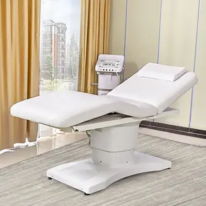 Single column soft massage beds facial beauty salon seat angle adjustment chair electric massage bed