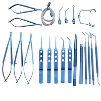 MedLabPlus Instruments chirurgicaux ophtalmiques en titane réutilisables de haute qualité, ensemble de 21 pièces pour la chirurgie de la cataracte avec garantie de 12 mois