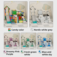 Grand structure d'escalade DIY en tuyaux pour enfants, structure d'escalade pour bébés, accessoire d'escalade robuste en PP pour les 1-3 ans, parcs d'attractions
