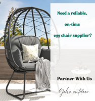 Fauteuil suspendu en rotin pour l'extérieur, chaise suspendue en forme d'œuf, balançoire pour balcon et jardin
