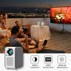 Touyinger H6 Pro Projetor Giá Rẻ Giá 1080P Thông Minh Android 2 + 16G Wifi <span class=keywords><strong>Bluetooth</strong></span> Rạp Hát Tại Nhà Video Chiếu - Product Image 2