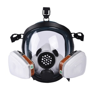 Máscara de Gas de Protección <span class=keywords><strong>Facial</strong></span> Completa de Goma y Plástico <span class=keywords><strong>para</strong></span> Pintura en Aerosol, Pesticidas, Soldadura, Incendios, Industria Química, Polvo, Antivaho - Product Image 1